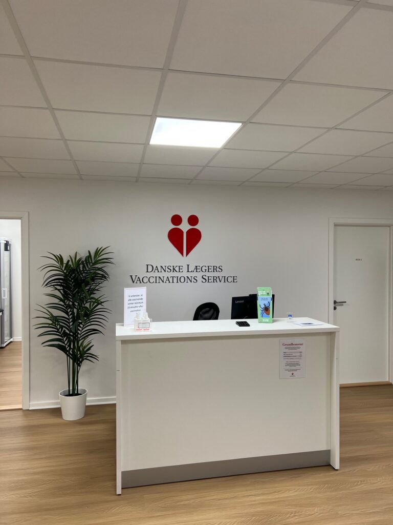 Receptionen i klinikken i Herning