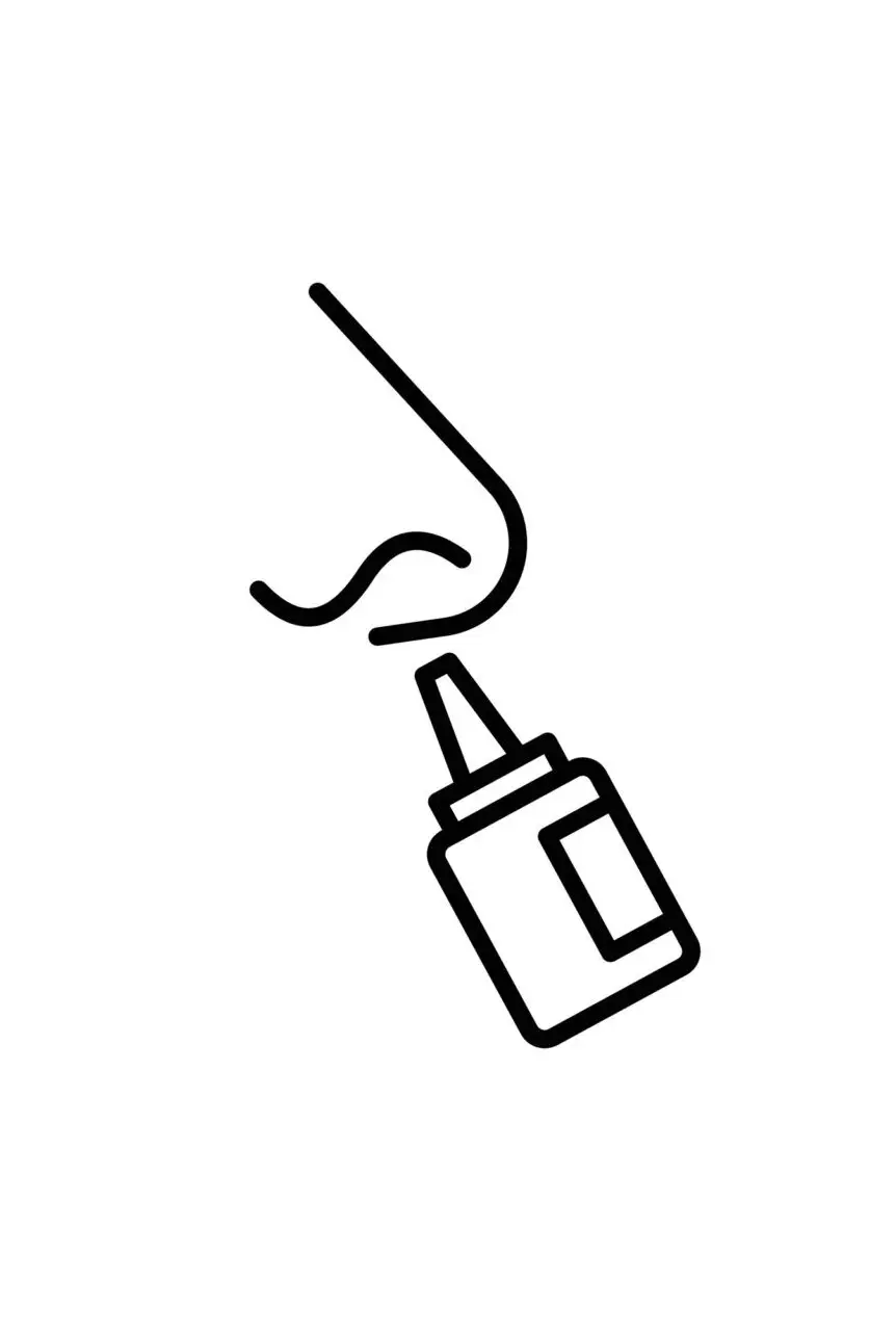 Nasal spray. Næsespray.